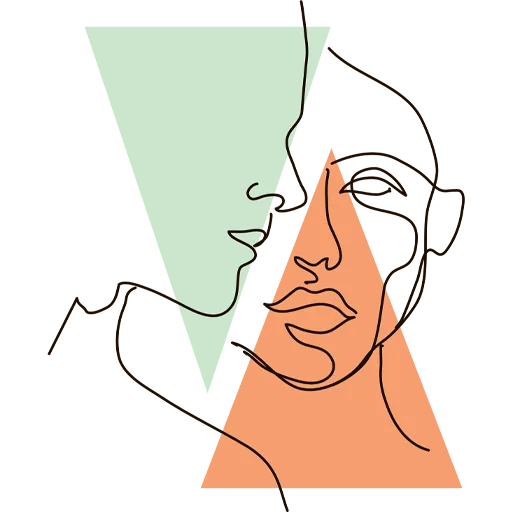 Psychotherapy line illustration